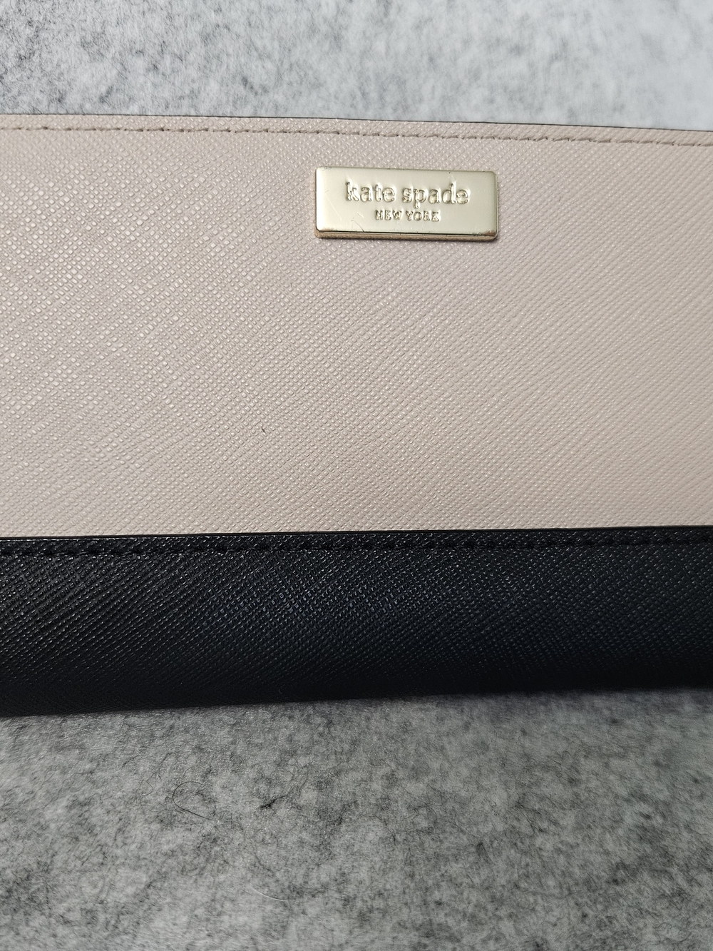kate spade New York Two-Tone Black and Blush Wallet